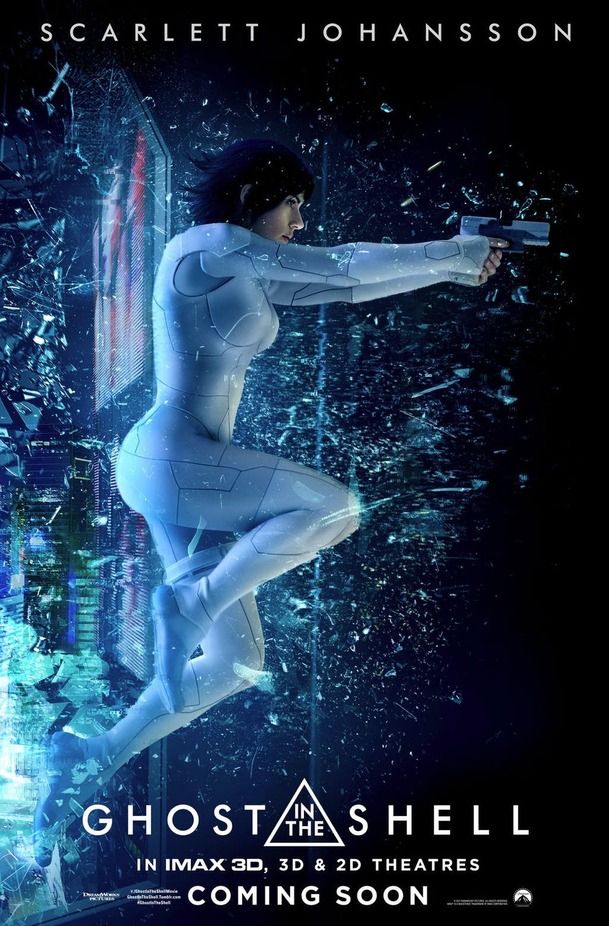 Ghost in the Shell: Scarlett proskakuje sklem na novém posteru | Fandíme filmu