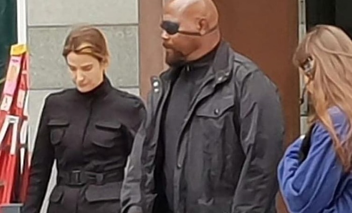 Spider-Man: Far From Home: Maria Hill a Nick Fury na fotkách a videu | Fandíme filmu