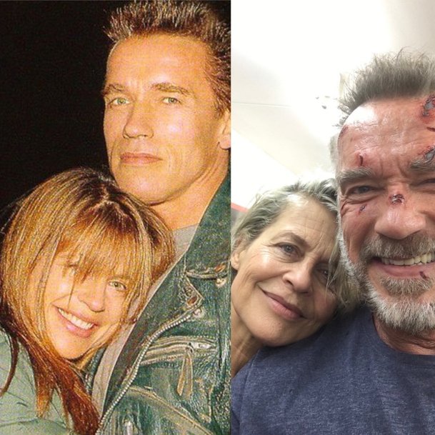 Terminátor 6: Linda Hamilton a Arnold Schwarzenegger na fotce | Fandíme filmu