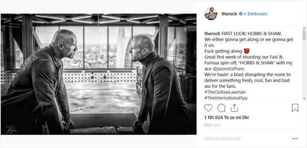 Hobbs & Shaw: Johnson a Statham na první společné fotce | Fandíme filmu