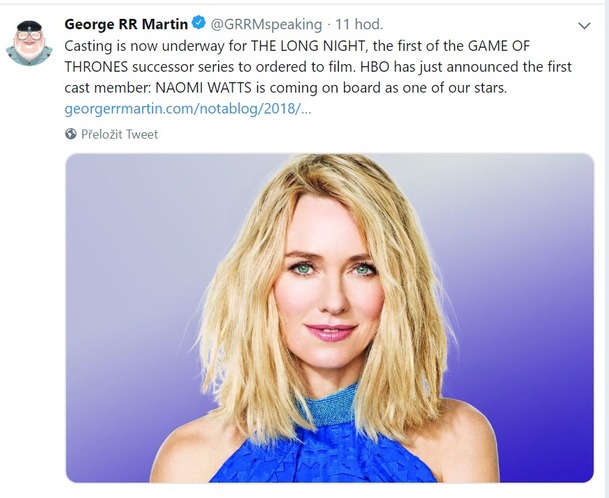 Hra o trůny: V prequelu si zahraje Naomi Watts! | Fandíme serialům