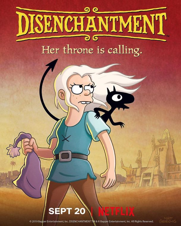 Disenchantment 2: Fantasy sestřenka Simpsonů v upoutávce na další dobrodružství chystá cestu do pekla | Fandíme serialům