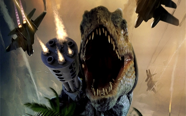Jurassic Thunder: Laciné akční béčko láka na tyranosaura s kulometem | Fandíme filmu