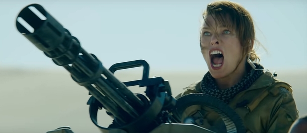 Monster Hunter: Milla Jovovich s rotačním kulometem se pouští do prvního střetu s písečným monstrem | Fandíme filmu