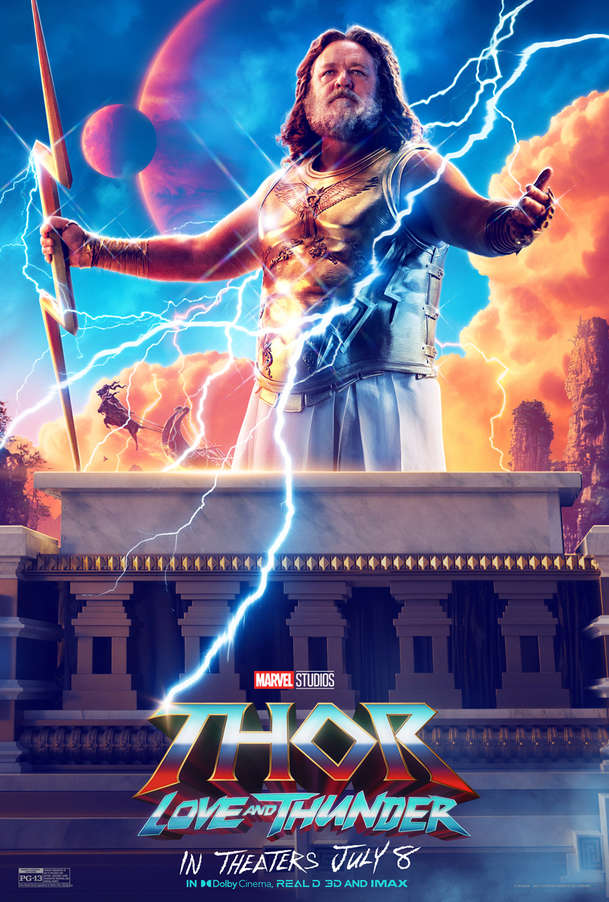 Thor: Láska jako hrom: Zeus vévodí sadě plakátů s jednotlivými postavami | Fandíme filmu