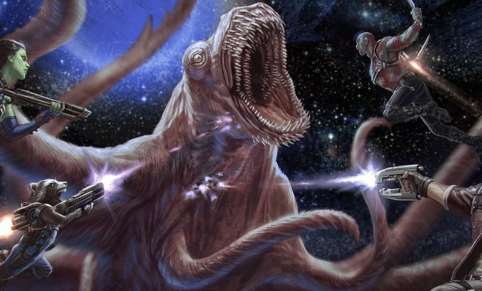 Strážci Galaxie 2: Strážci vs. monstrum na artworku | Fandíme filmu