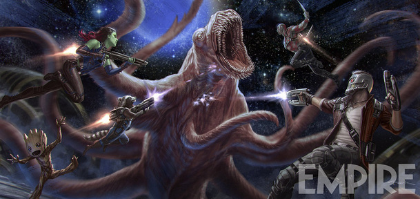 Strážci Galaxie 2: Strážci vs. monstrum na artworku | Fandíme filmu