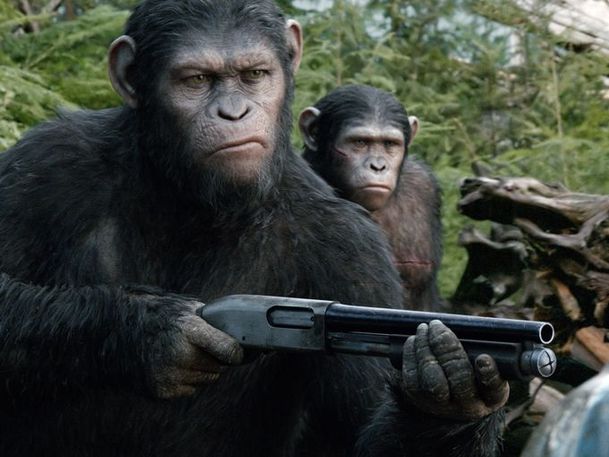 Úsvit Planety opic: Šimpanzi s brokovnicí | Fandíme filmu